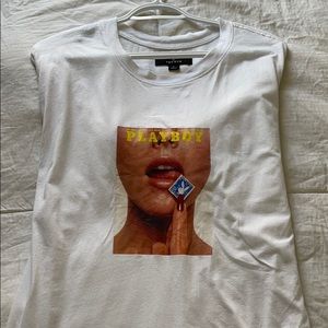 White Playboy shirt